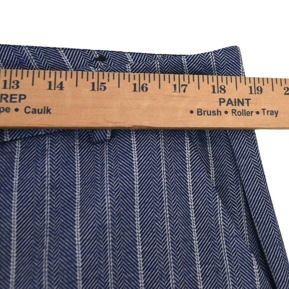 Liverpool Blue Herringbone Pants Womens 14x 28 Career Soft Tailored Office - Picture 9 of 11